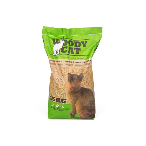 GRANULES LITIERE A CHATS WOODY CAT 15 KG