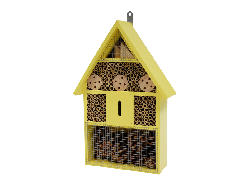WOODEN INSECT HOTEL LIGHT YELLOW