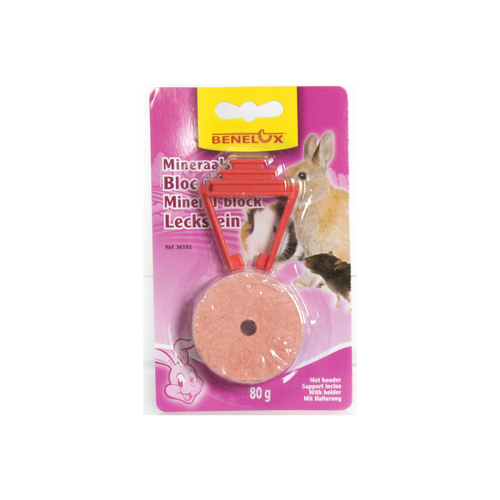 MINERAL BLOC PINK 80 G + HOOK  RODENTS BLISTER