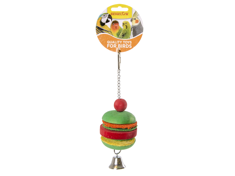 WOODEN HAMBURGER WITH BELL
