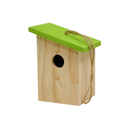 BIRDHOUSE COLORED ROOF LIGHT GREEN