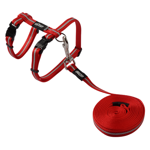 ALLEYCAT - HARNESS & LEAD SET RED SNAGFREE 11MM